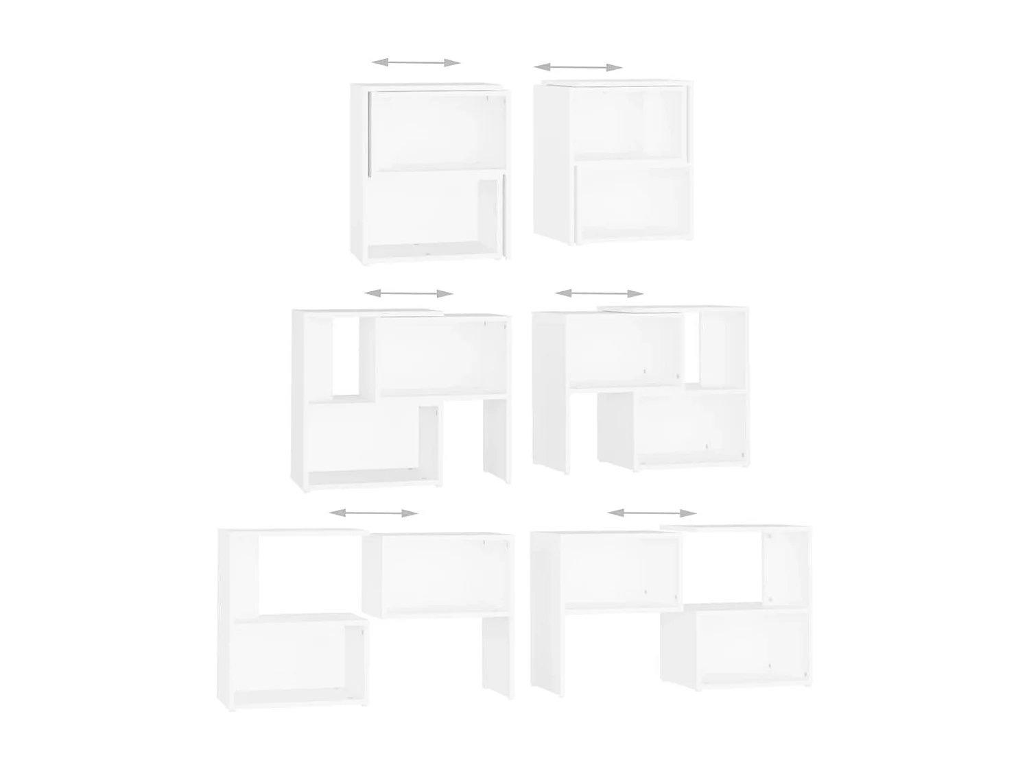 Mueble para TV de madera contrachapada blanco 104x30x52 cm