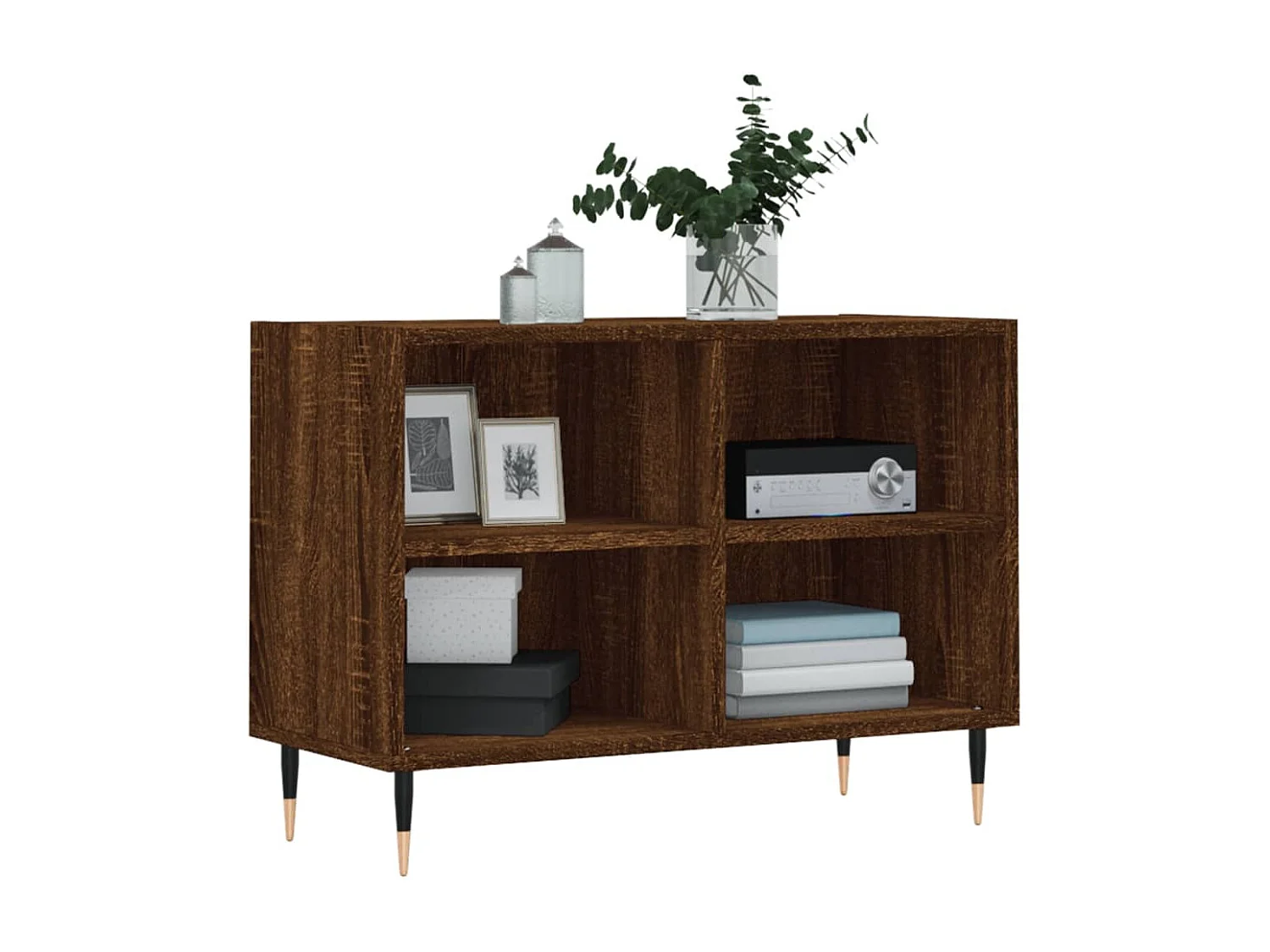 Meuble TV chêne marron 69,5 x 30 x 50 cm bois d'ingénierie