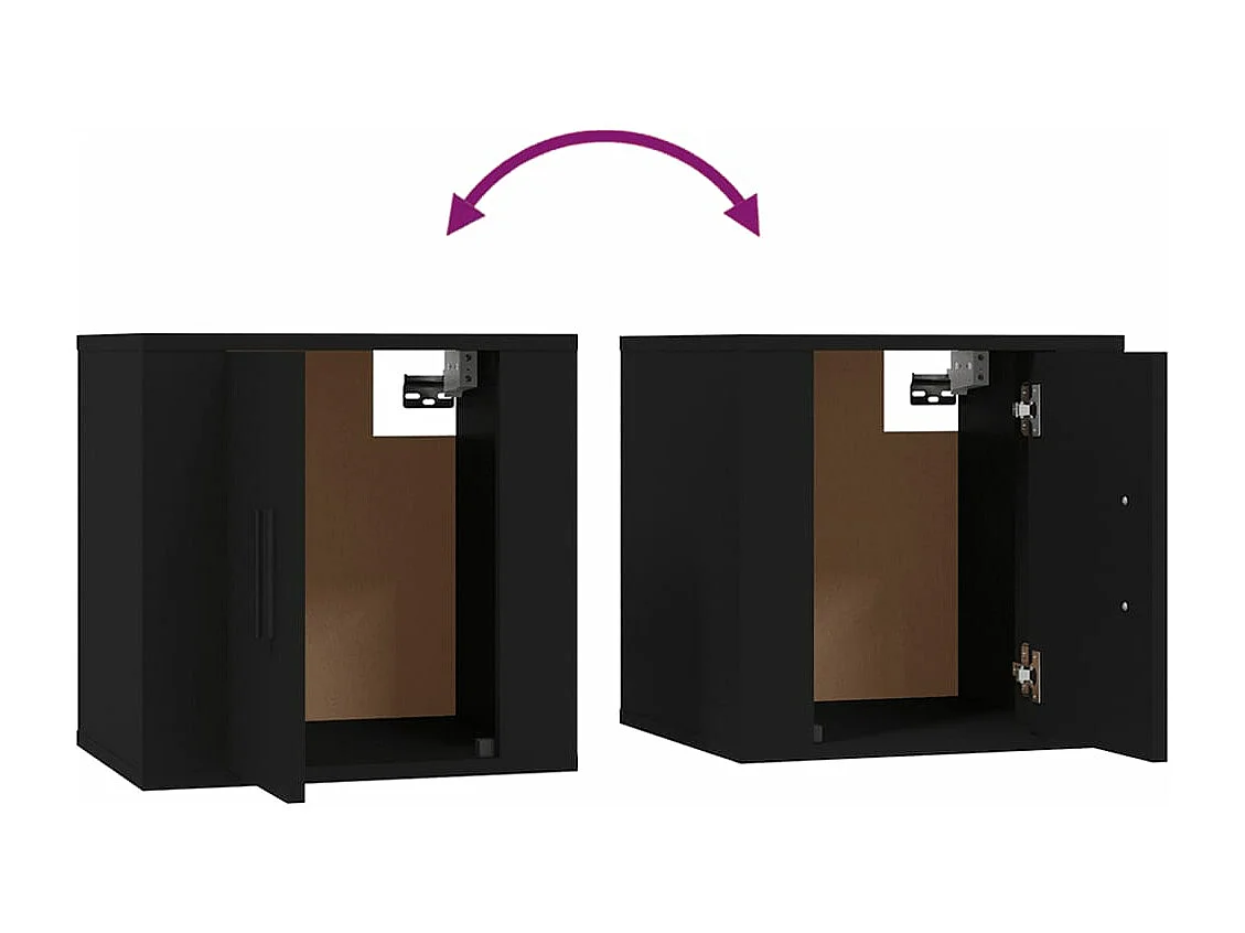 Tv-wandmeubel 40x34,5x40 cm zwart