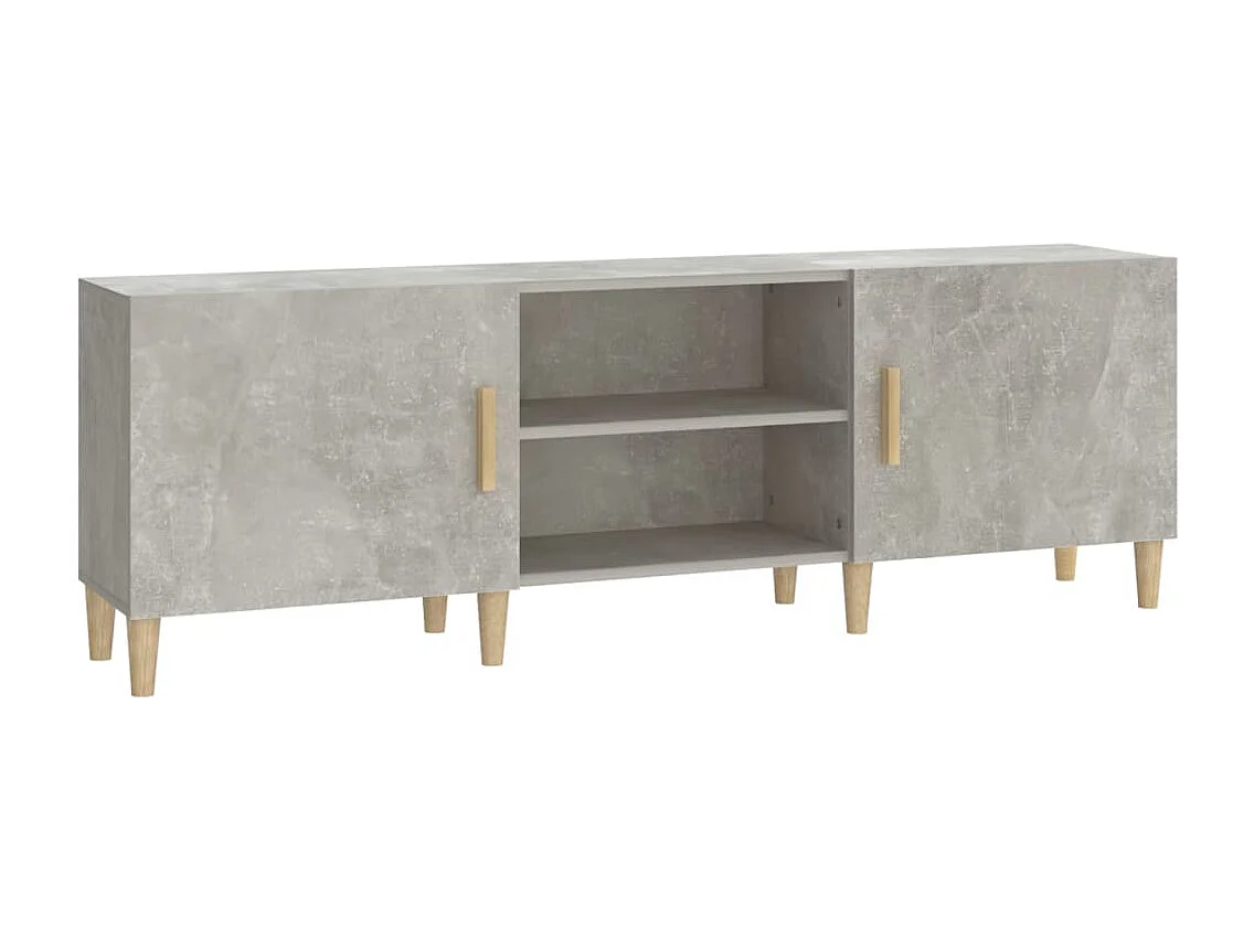 Meuble TV Gris béton 150x30x50 cm Bois d'ingénierie