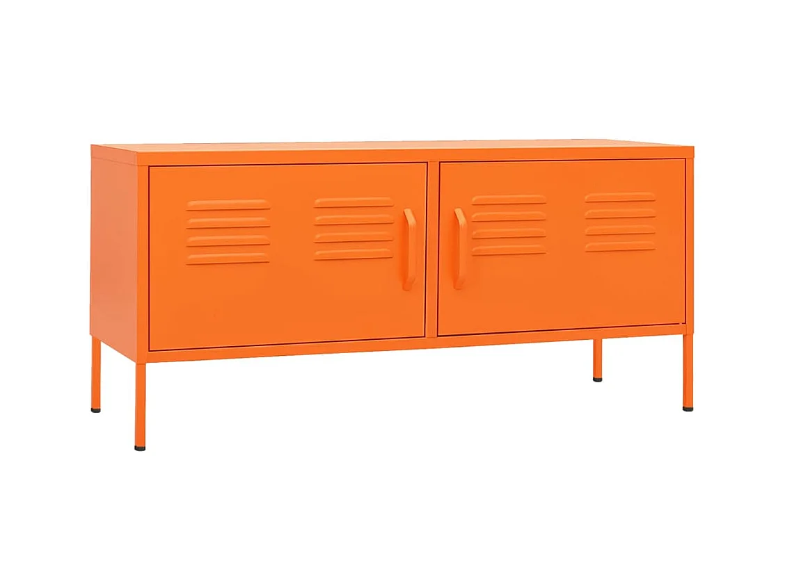 Meuble TV Orange 105x35x50 cm Acier