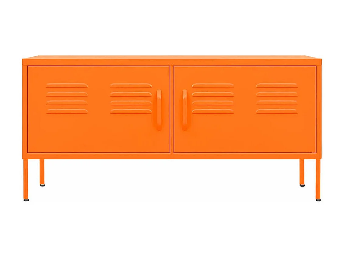 Meuble TV Orange 105x35x50 cm Acier