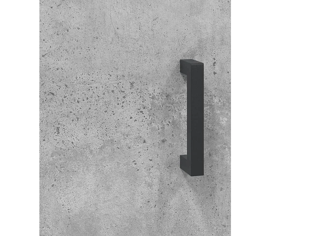 Meuble TV gris béton 150x30x50 cm bois d'ingénierie