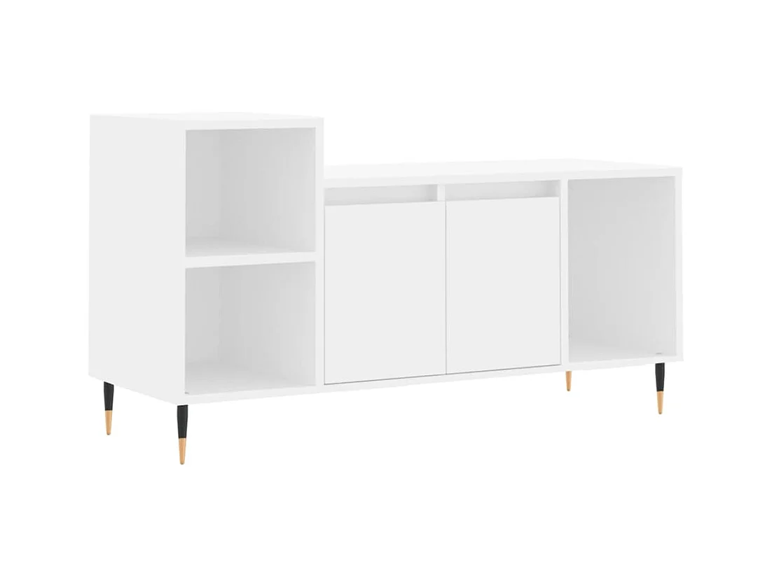 Meuble TV Blanc 100x35x55 cm Bois d'ingénierie