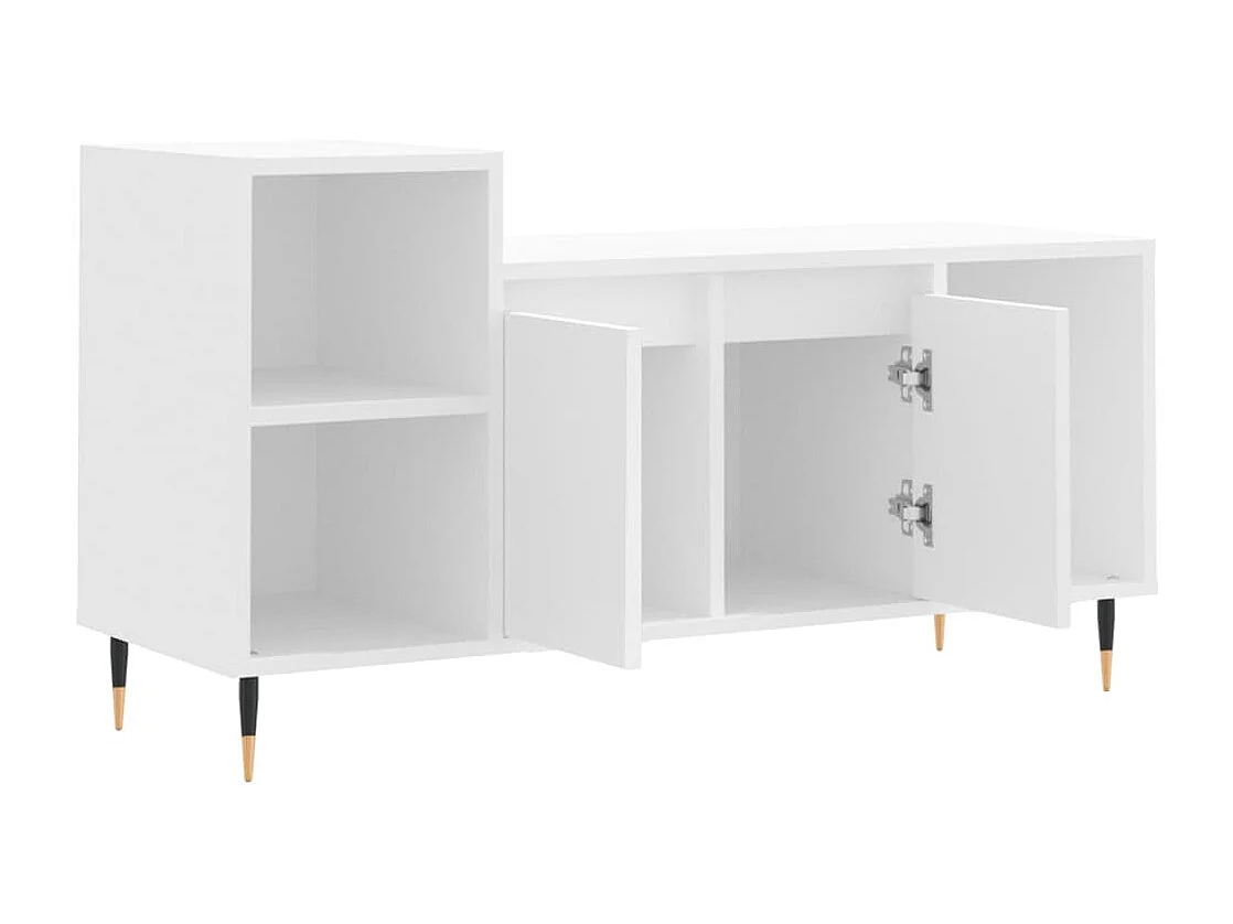 Meuble TV Blanc 100x35x55 cm Bois d'ingénierie