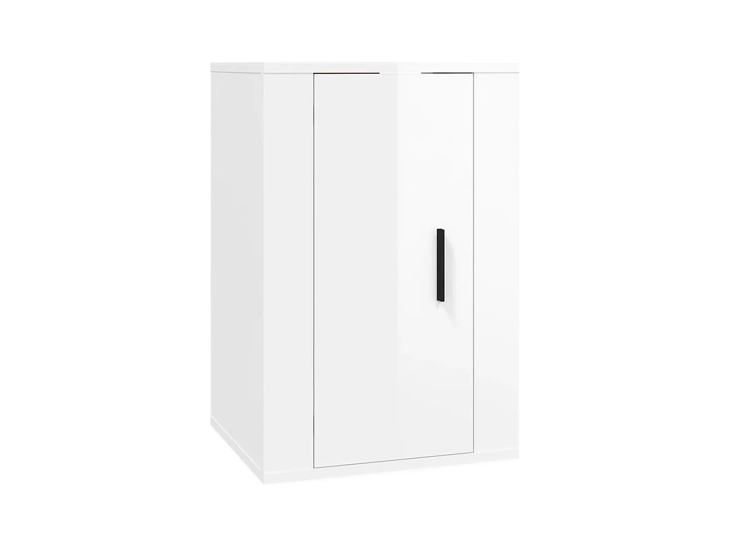 Meuble TV mural Blanc brillant 40x34,5x60 cm