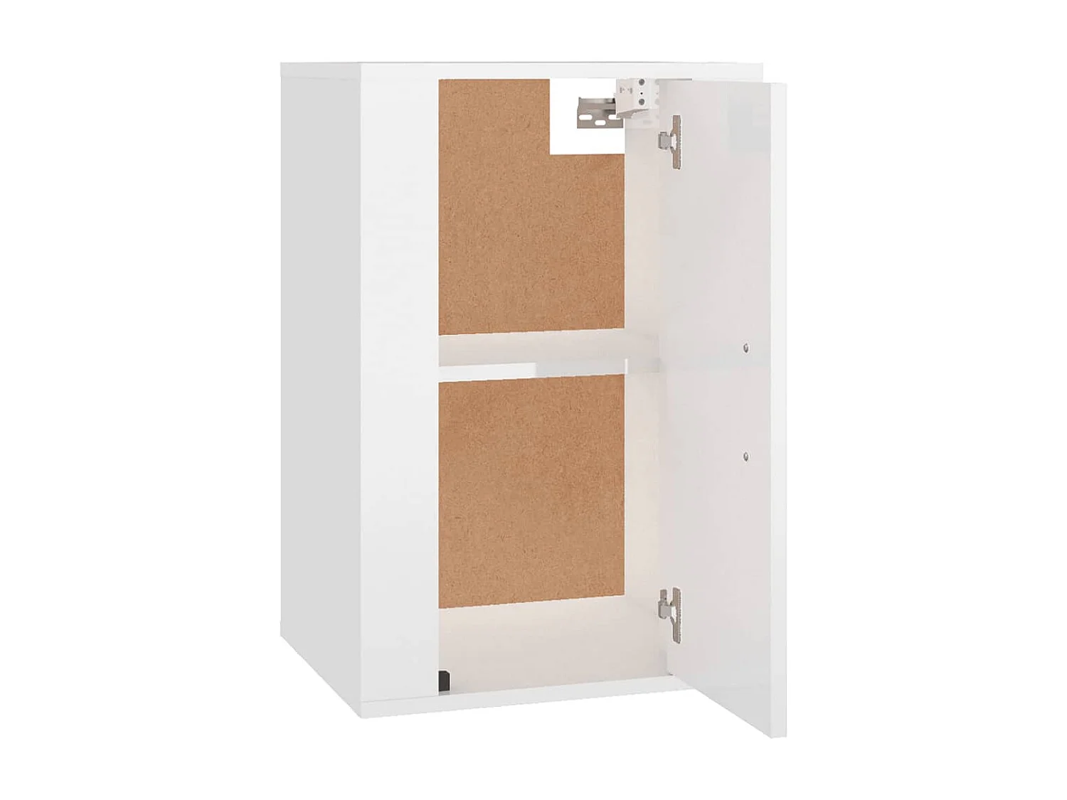 Meuble TV mural Blanc brillant 40x34,5x60 cm