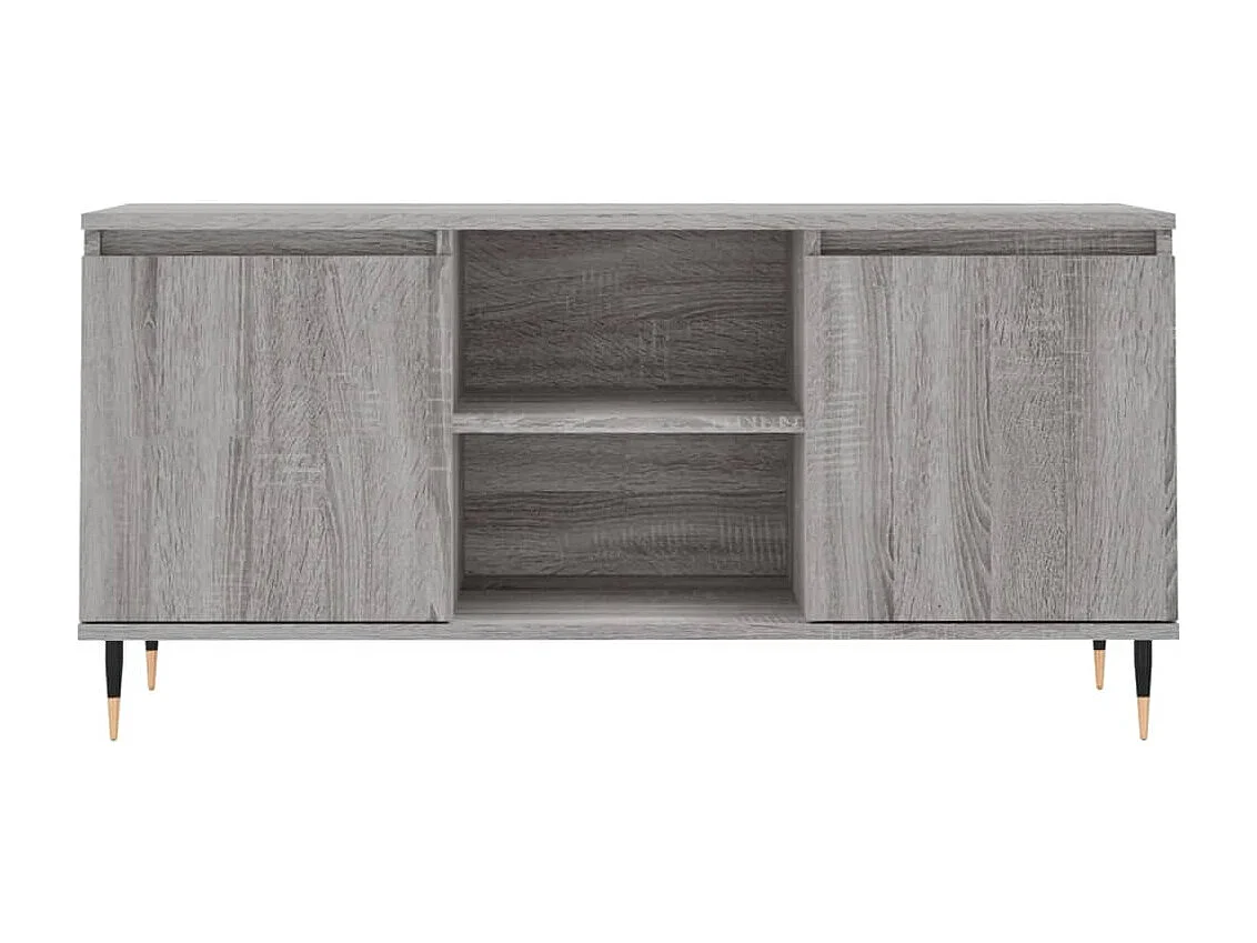 Meuble TV sonoma gris 104x35x50 cm bois d'ingénierie