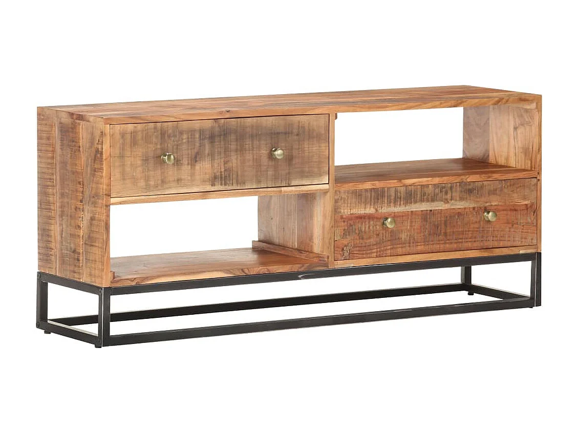 Meuble TV 120x30x50 cm Bois d'acacia brut