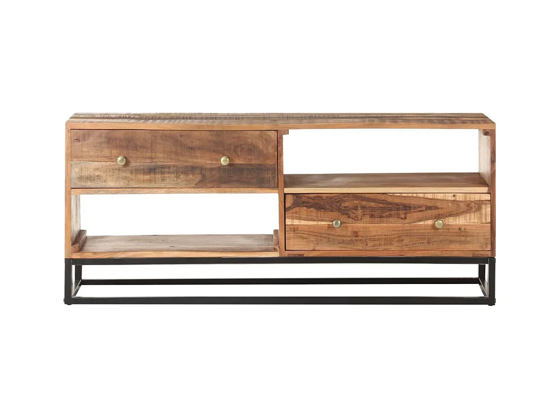 Meuble TV 120x30x50 cm Bois d'acacia brut