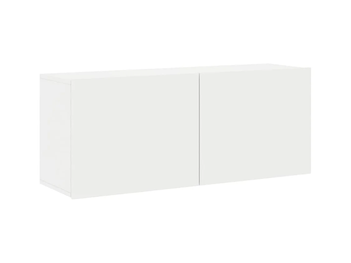 Meuble TV mural blanc 100x30x41 cm