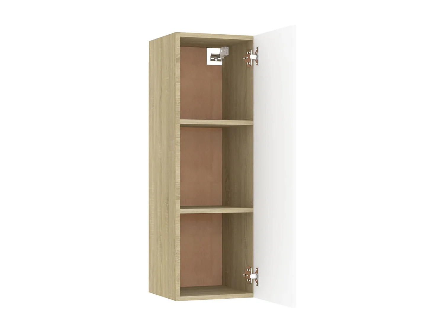 Meubles TV 2 pièces Blanc et chêne sonoma 30,5x30x90 cm Aggloméré