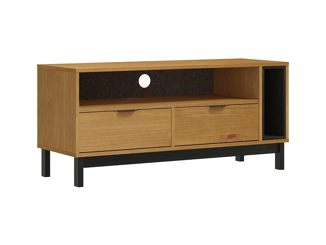 Meuble TV FLAM 110x40x50 cm bois massif de pin