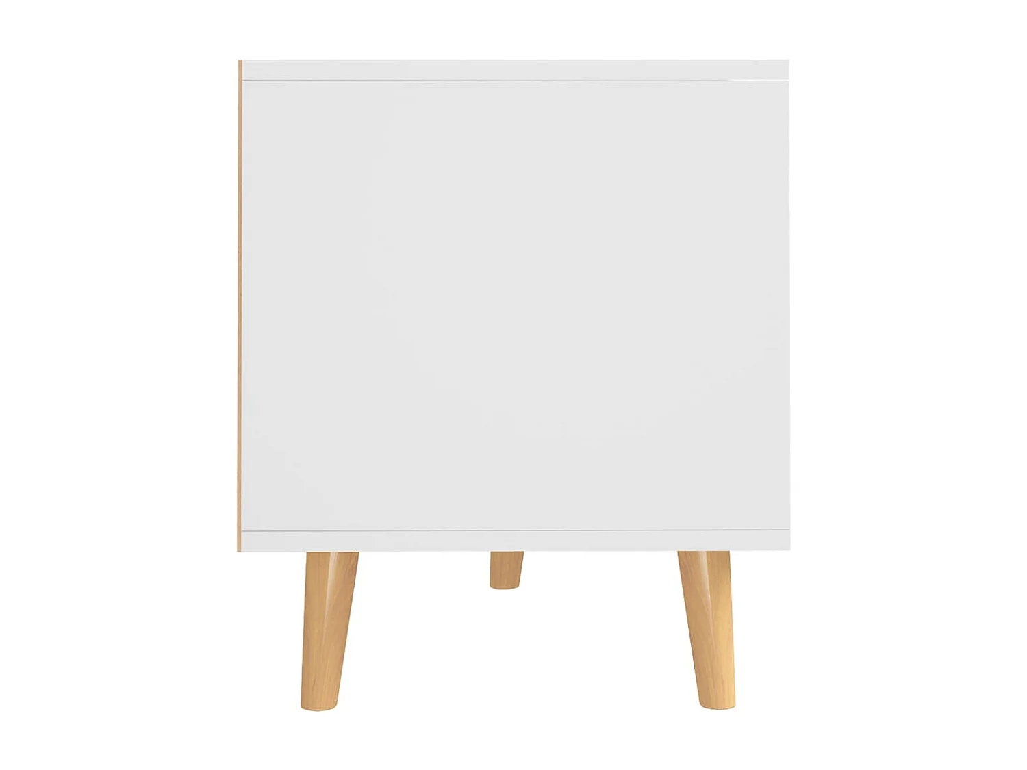 Meuble TV Blanc et chêne sonoma 90x40x48,5 cm Aggloméré