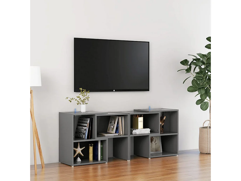 Tv-meubel 104x30x52 cm bewerkt hout grijs