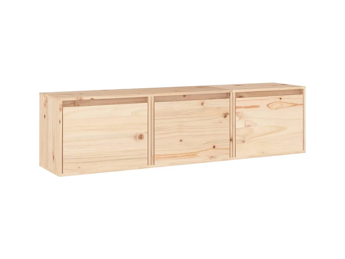 Meubles TV 3 pièces Bois massif de pin