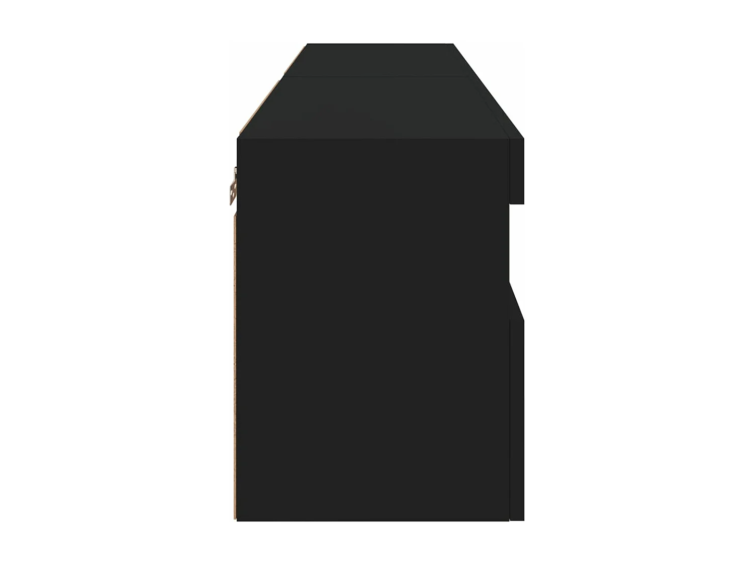 Muebles de TV de pared con luces LED 2 unidades negro 60x30x40 cm