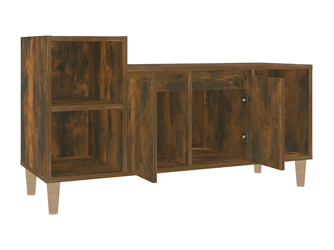 Mueble para TV madera contrachapada roble ahumado 100x35x55 cm