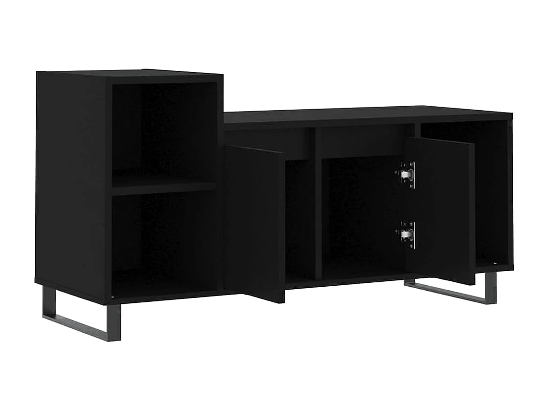 Tv-meubel 100x35x55 cm bewerkt hout zwart