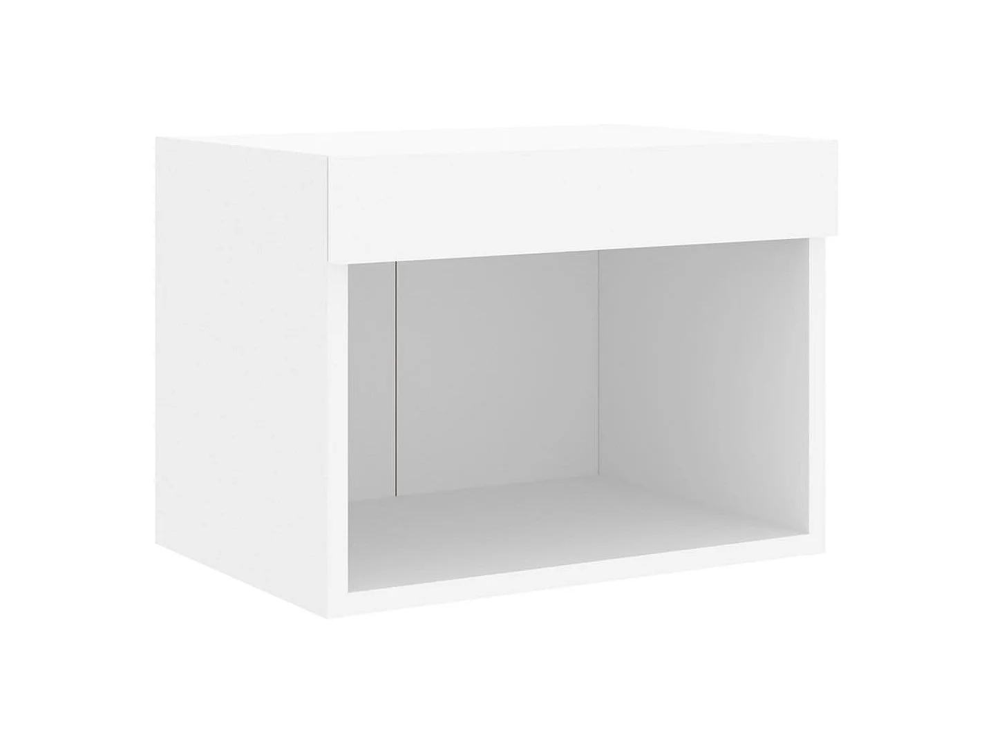 Ensemble de meubles TV muraux 7 pièces avec lumières LED blanc