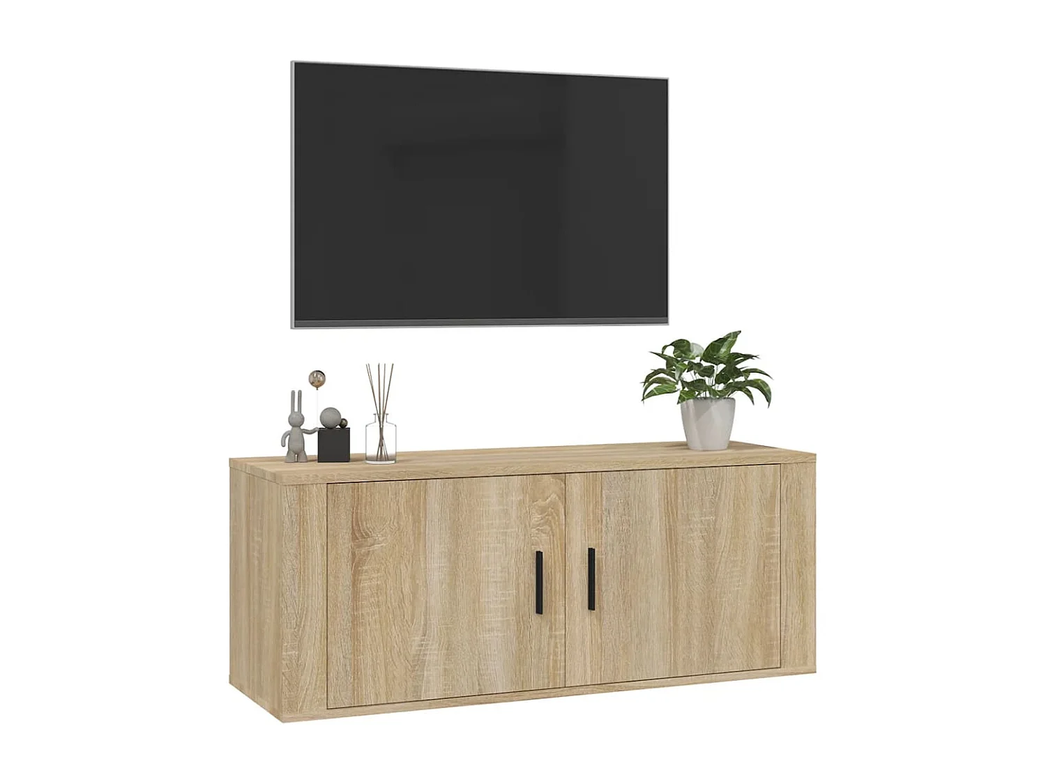 Mueble para TV de pared roble Sonoma 100x34,5x40 cm