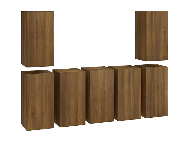 Meubles TV 7 pièces Chêne marron 30,5x30x60 cm Bois d'ingénierie