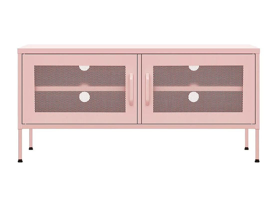 Tv-meubel 105x35x50 cm staal roze