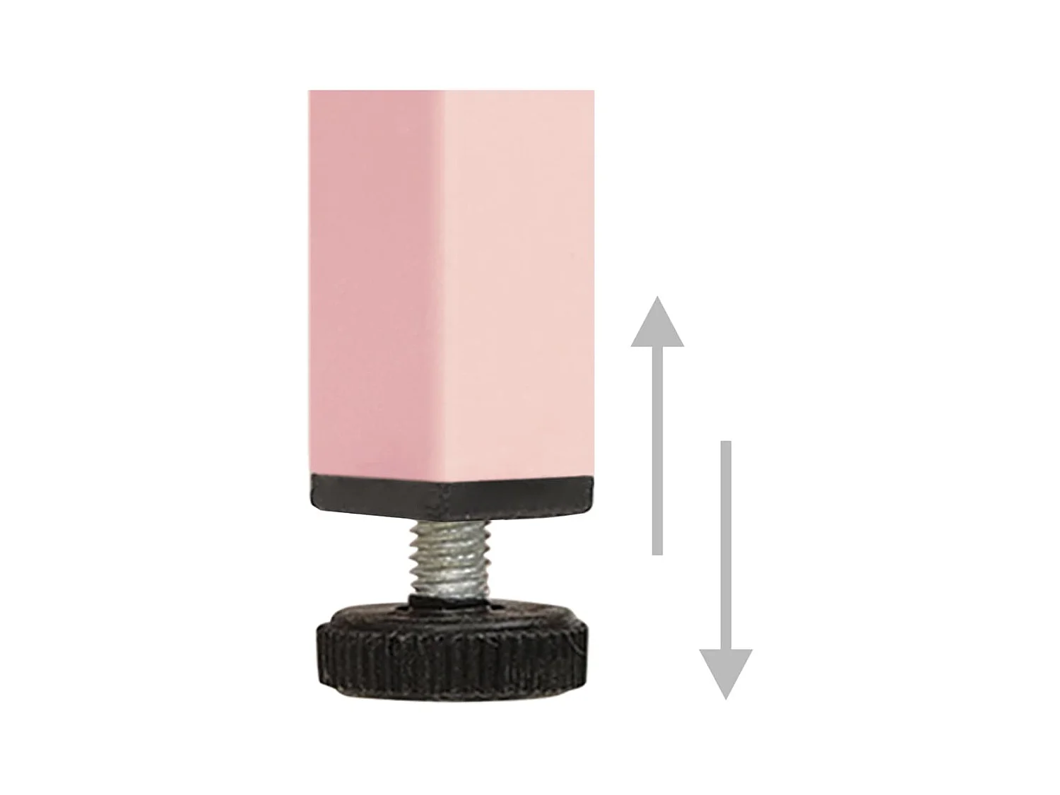 Meuble TV Rose 105x35x50 cm Acier