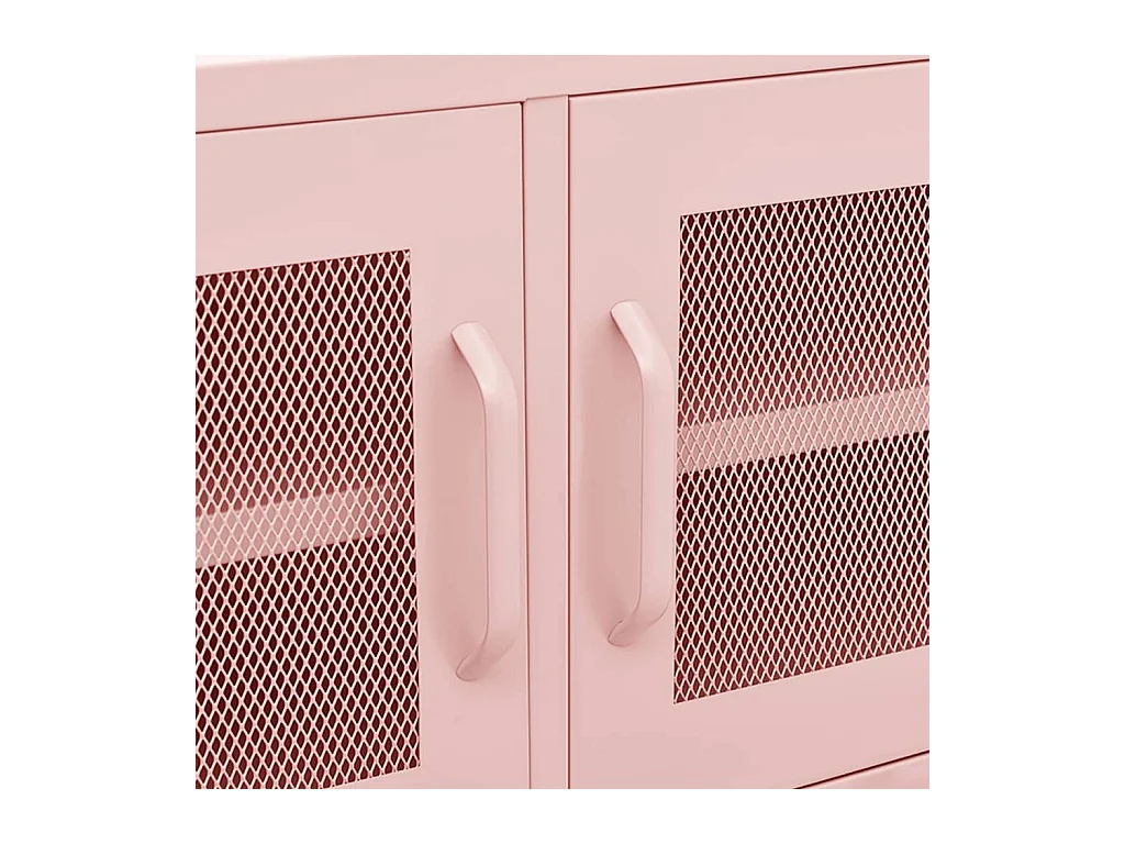 Meuble TV Rose 105x35x50 cm Acier