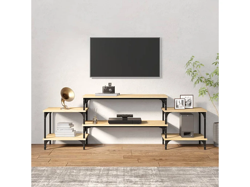 Meuble TV Chêne sonoma 157x35x52 cm bois d'ingénierie
