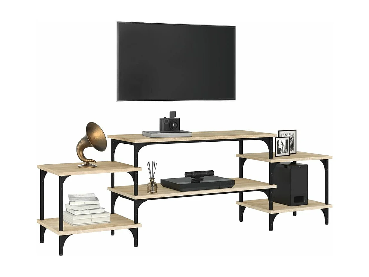 Meuble TV Chêne sonoma 157x35x52 cm bois d'ingénierie