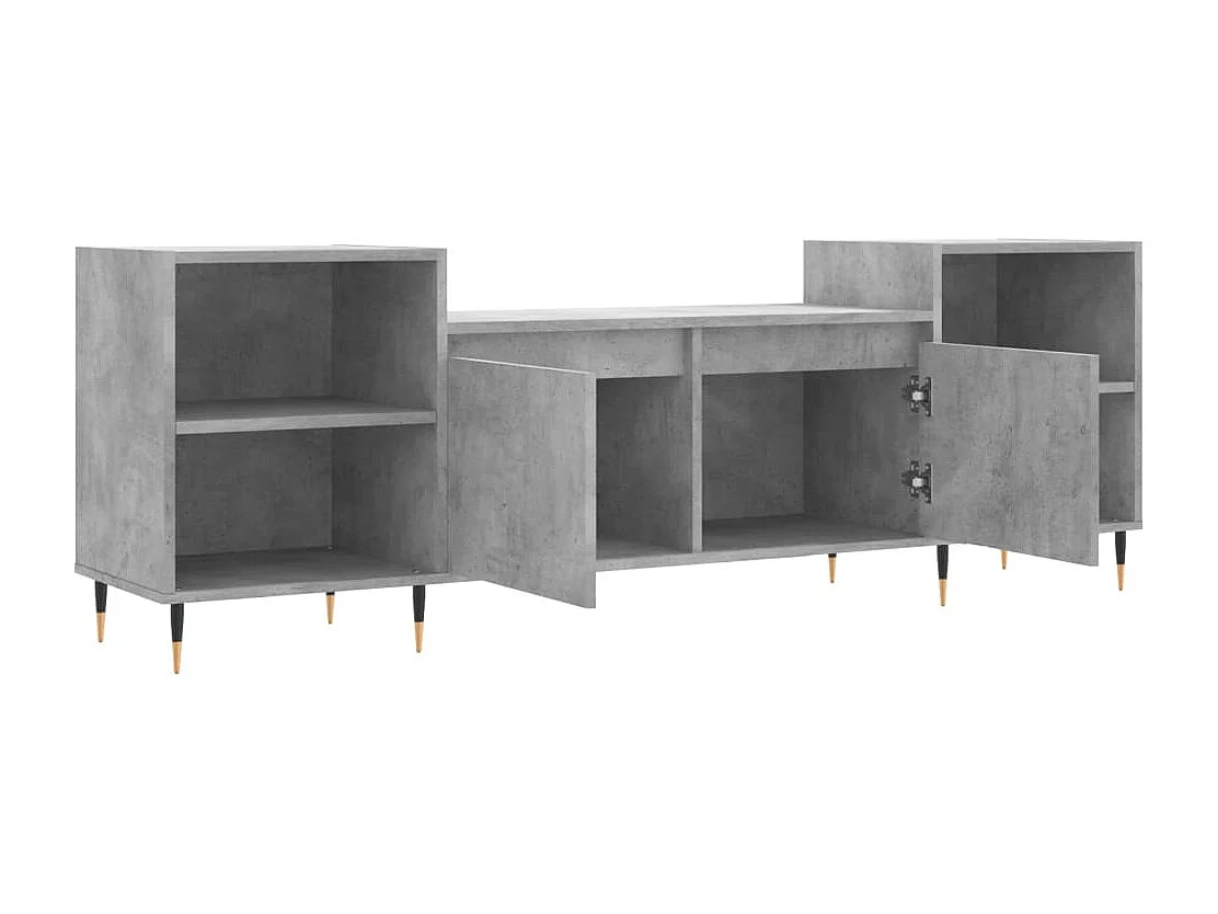 Tv-meubel 160x35x55 cm bewerkt hout betongrijs