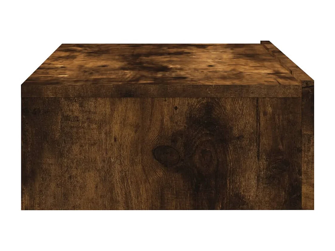 Tv-meubel met LED-verlichting 60x35x15,5 cm gerookt eikenkleur