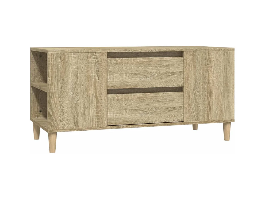 Meuble TV Chêne sonoma 102x44,5x50 cm Bois d'ingénierie