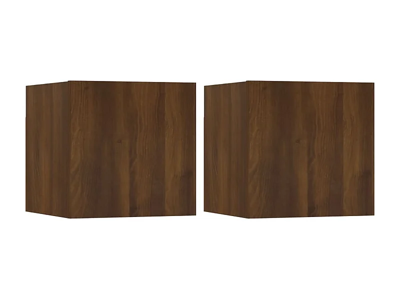 Meubles TV muraux 2 pièces Chêne marron 30,5x30x30 cm
