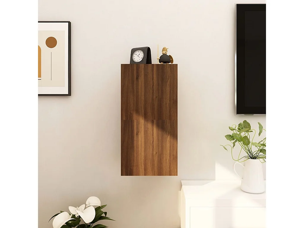 Meubles TV muraux 2 pièces Chêne marron 30,5x30x30 cm