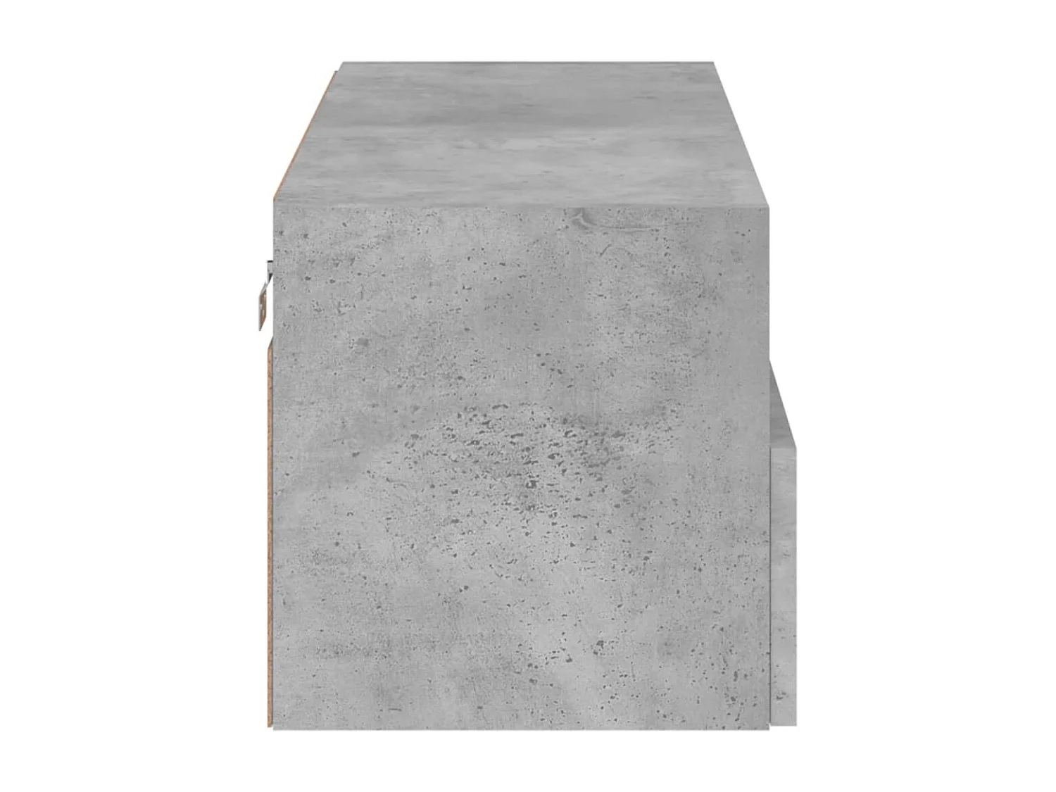 Meuble TV mural gris béton 80x30x30 cm bois d'ingénierie