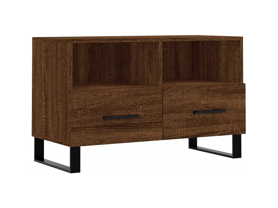 Meuble TV Chêne marron 80x36x50 cm Bois d'ingénierie