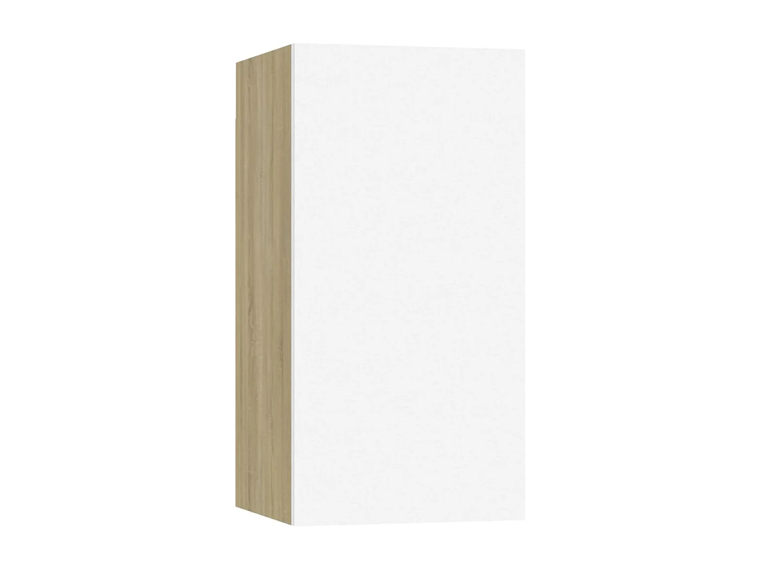 Móvel de TV 30,5x30x60 cm contraplacado branco/carvalho sonoma