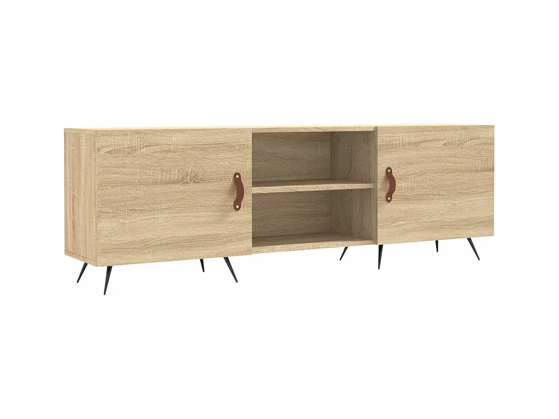 Meuble TV chêne sonoma 150x30x50 cm bois d'ingénierie