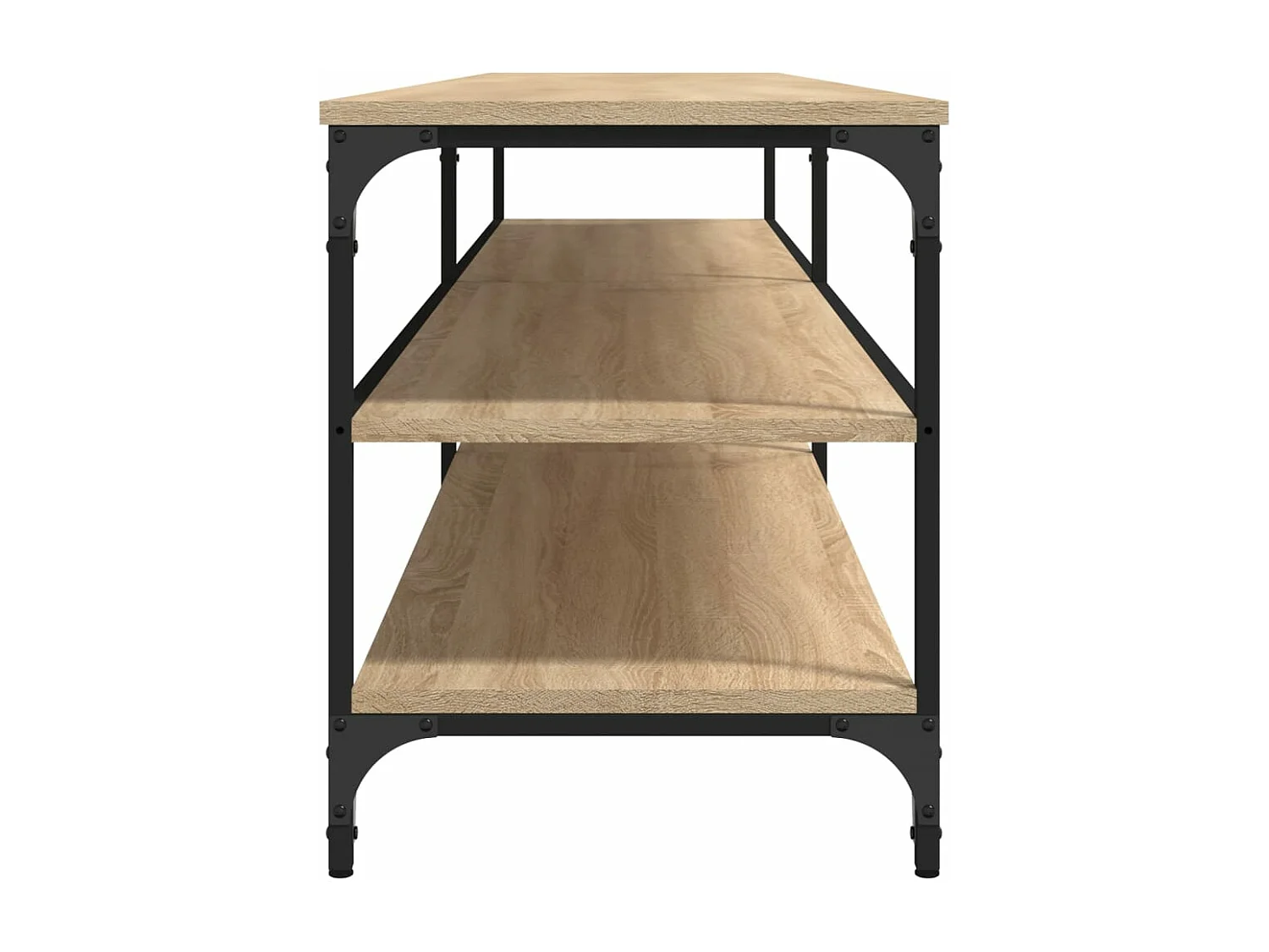 Meuble TV chêne sonoma 200x30x50 cm bois d'ingénierie et métal