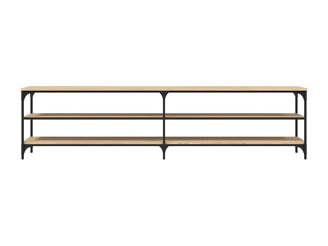 Meuble TV chêne sonoma 200x30x50 cm bois d'ingénierie et métal