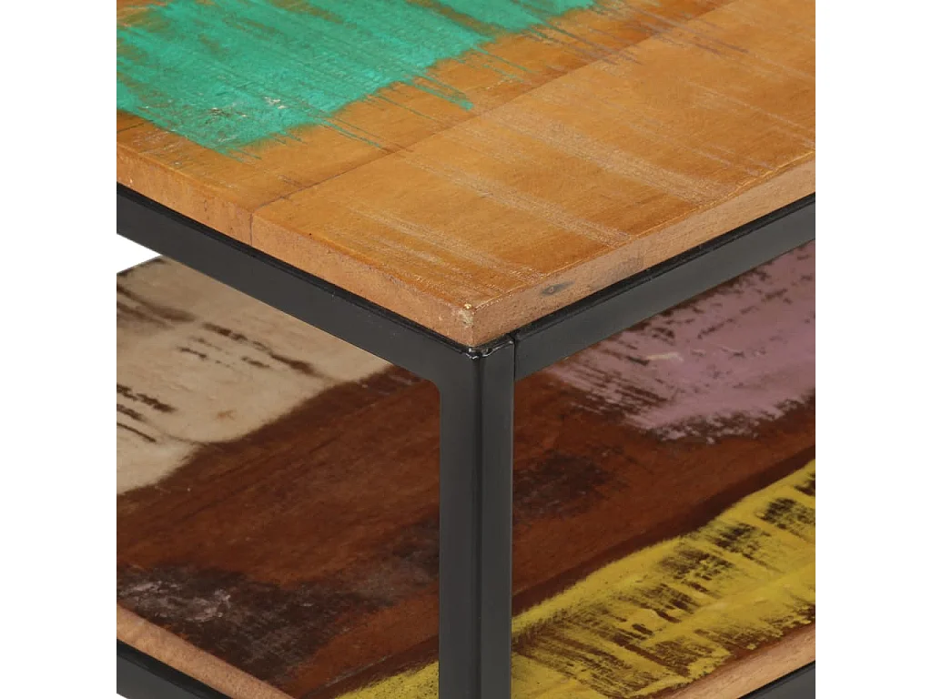 Mueble para TV de madera maciza reciclada 130x30x45 cm