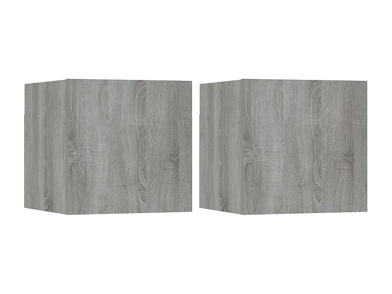 Muebles para TV de pared 2 unidades gris Sonoma 30,5x30x30 cm