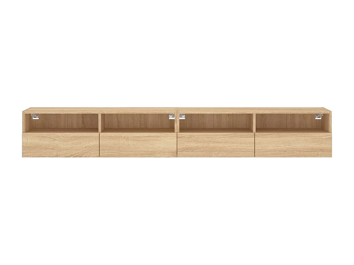 Muebles de pared para TV 2 unidades madera roble Sonoma 100x30x30 cm