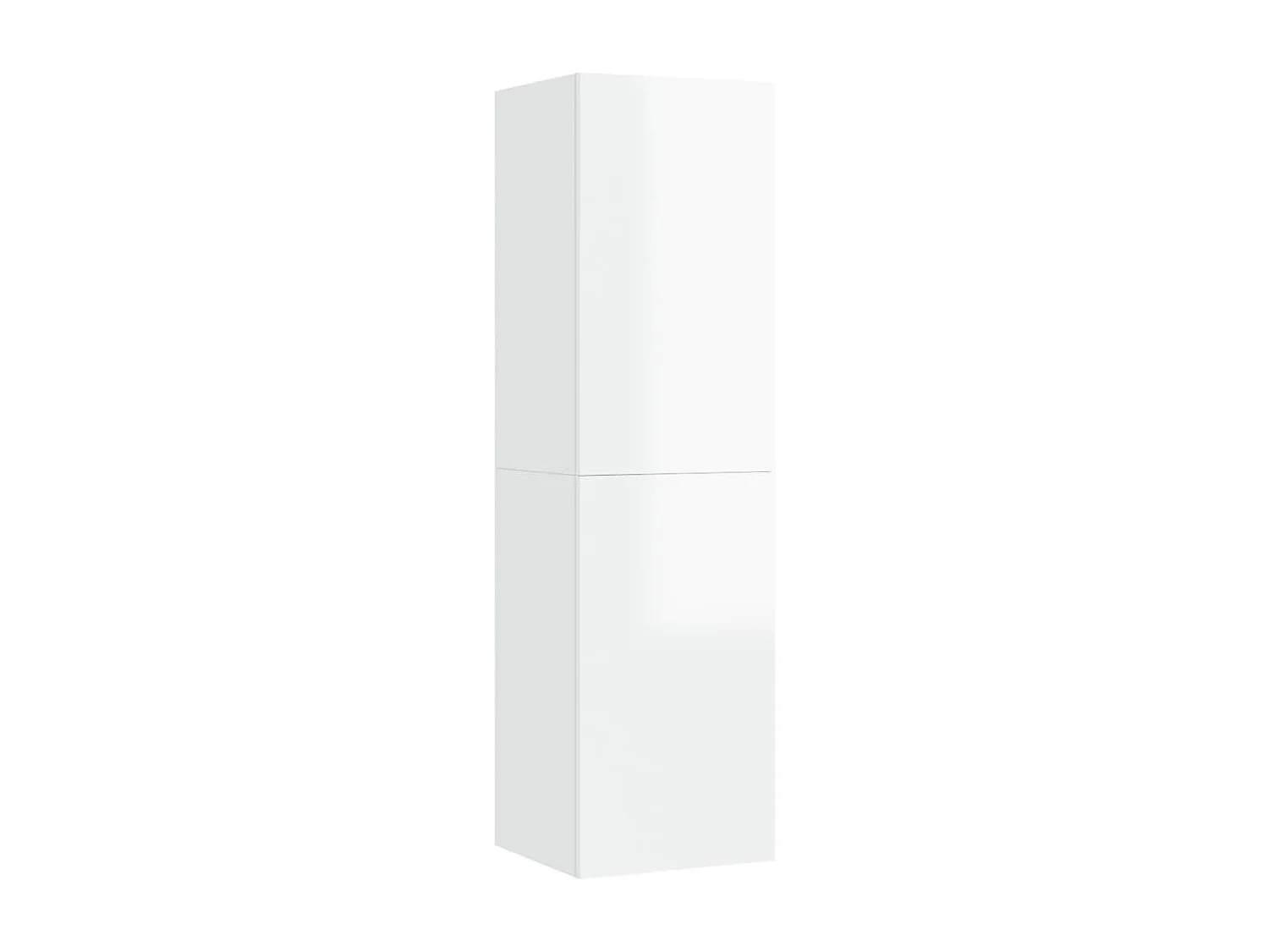 Mueble de TV contrachapada blanco brillante 30,5x30x110 cm
