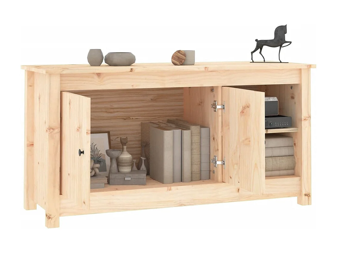 Mueble de TV de madera maciza de pino 103x36,5x52 cm
