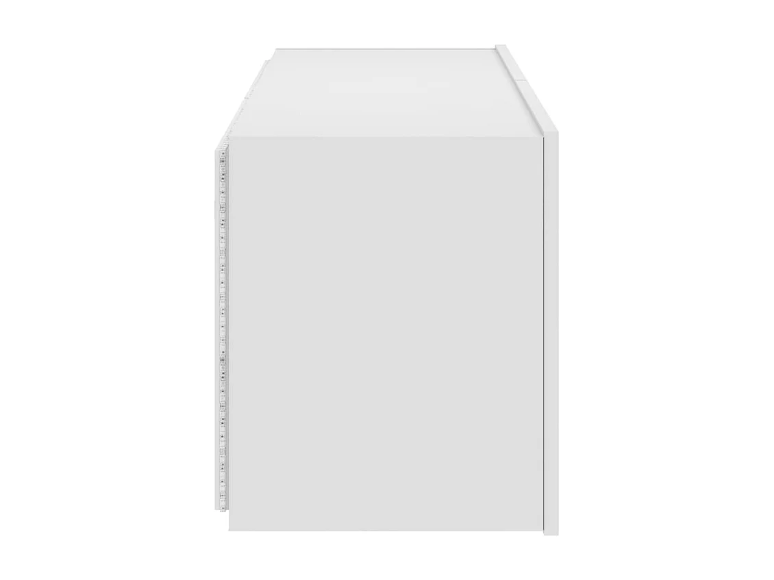 Meuble TV mural avec lumières LED blanc 100x35x41 cm