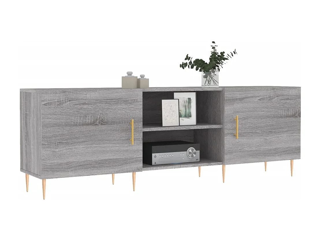 Meuble TV sonoma gris 150x30x50 cm bois d'ingénierie