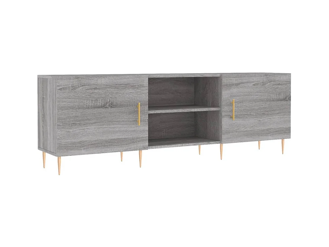 Meuble TV sonoma gris 150x30x50 cm bois d'ingénierie